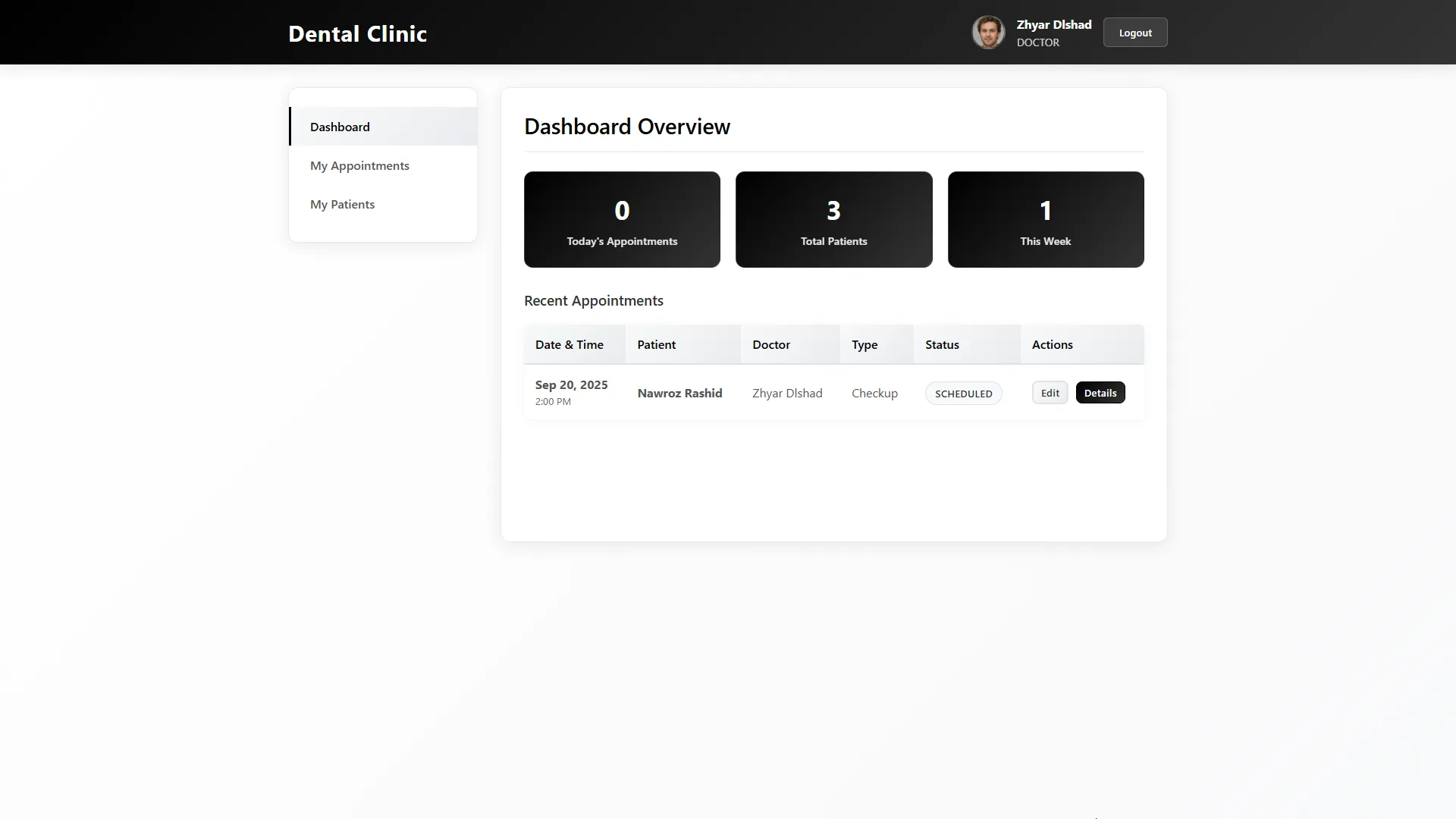 Doctor dashboard