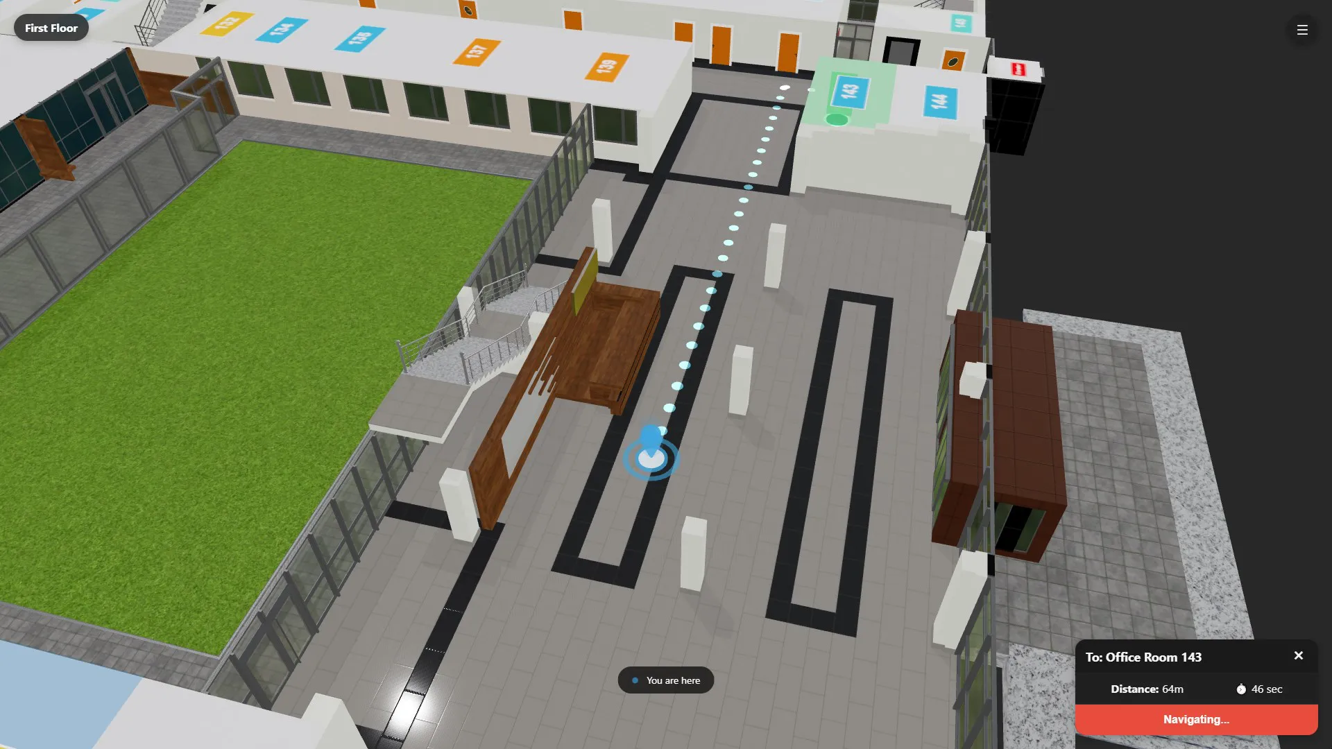 Third-person navigation view